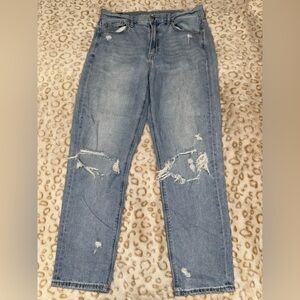 American Eagle Outfitters Light Blue Distressed Boyfriend Jeans